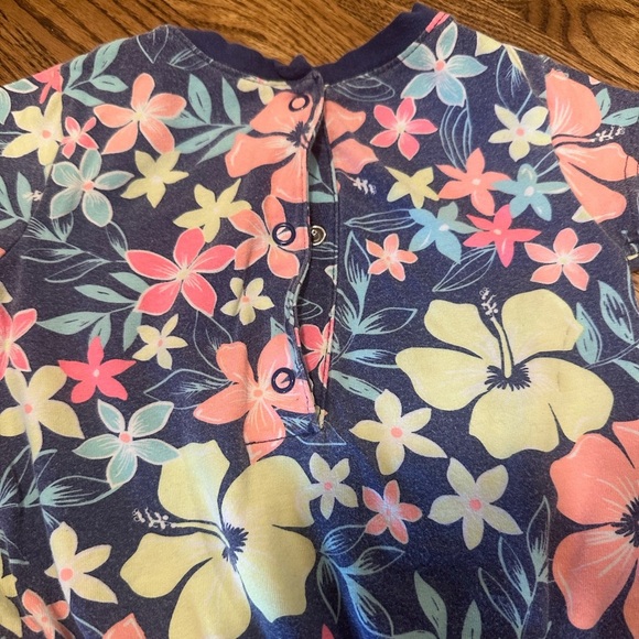 Carter’s Toddler Girls Navy Tropical Floral Romper Size 2T - Picture 6 of 7